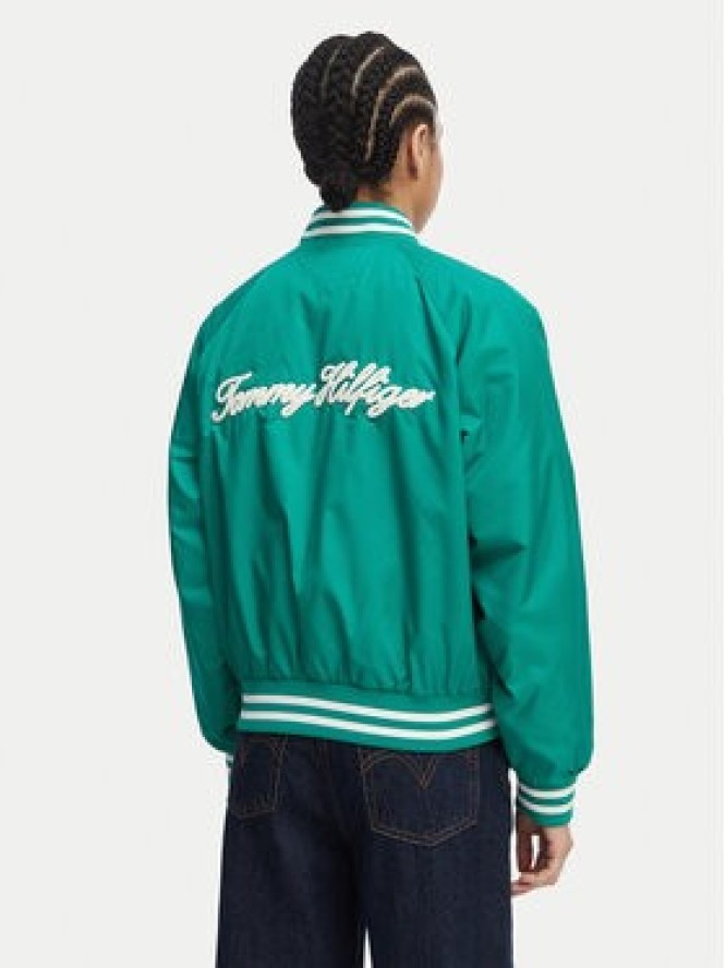 Tommy Hilfiger Kurtka bomber Logo Appliqué WW0WW48618 Zielony Regular Fit