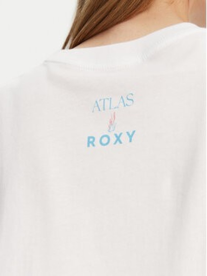 Roxy T-Shirt ERJZT05899 Biały Relaxed Fit