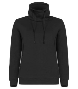 clique Hobart Women Bluza z wysokim kołnierzem z tkaniny air-layer, czarna