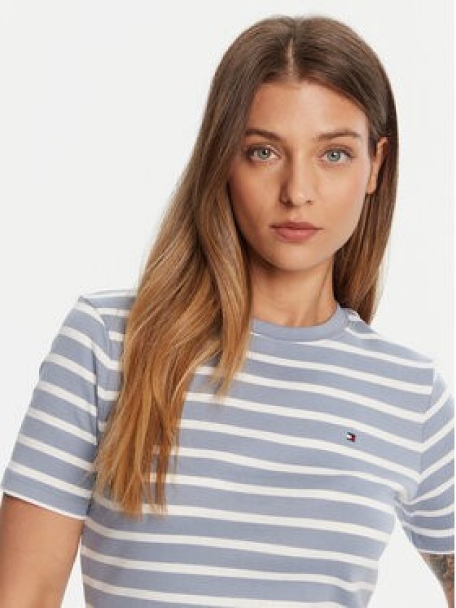 Tommy Hilfiger T-Shirt New Cody WW0WW40587 Błękitny Slim Fit