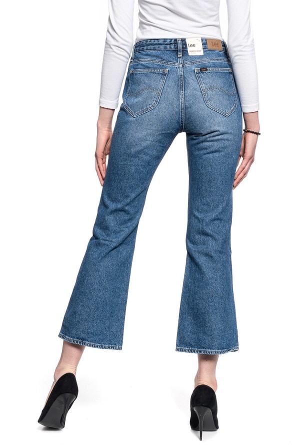 DAMSKIE SPODNIE JEANSOWE LEE CROPPED BOOT L30NRDQF 112106537