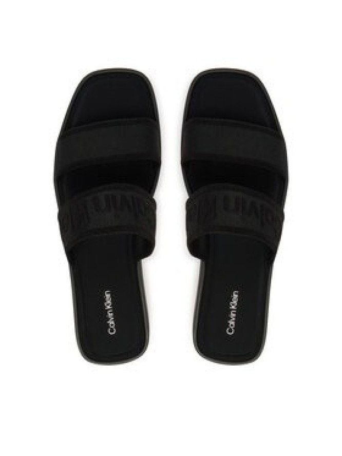 Calvin Klein Klapki Flatform Sndl Webbing HW0HW02878 Czarny