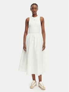 Tommy Jeans Sukienka letnia DW0DW22593 Kremowy Regular Fit