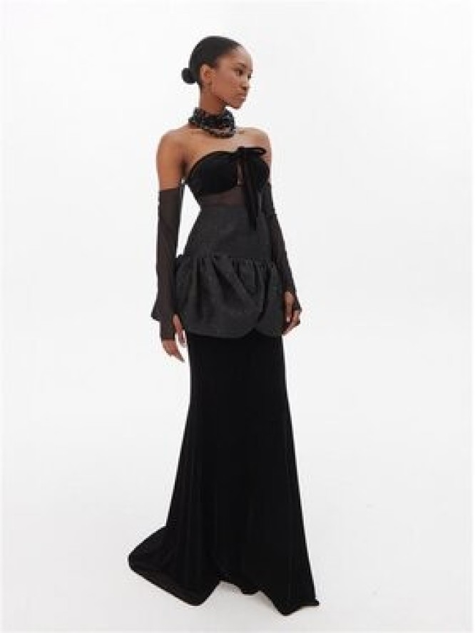 ROTATE Spódnica mini 113602100 Czarny Slim Fit