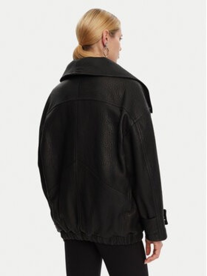 Dolce&Gabbana Kurtka skórzana F9S01L HULVN Czarny Oversize