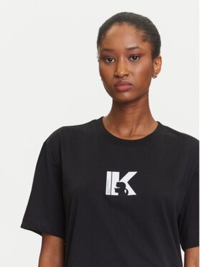 Karl Lagerfeld Jeans T-Shirt A3W17094 Czarny Regular Fit