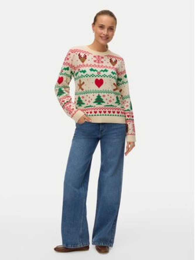 Vero Moda Sweter New Christmas 10334011 Kolorowy Regular Fit