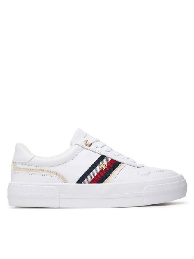 Tommy Hilfiger Sneakersy Th Platform Vulc Leather FW0FW09603 Biały