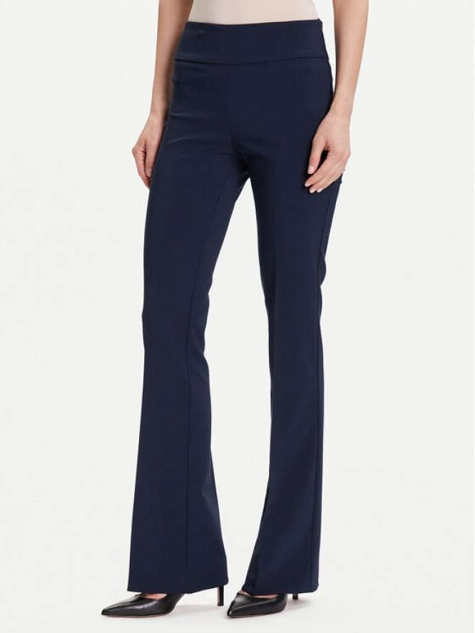 Rinascimento Spodnie materiałowe CFC0125318003 Granatowy Flare Fit