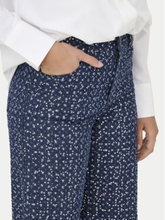 ONLY Spodnie materiałowe Evita 15362397 Granatowy Wide Leg