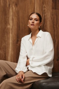 KOSZULA DONNA ECRU L - Flawless