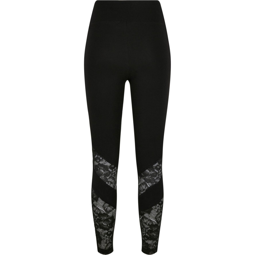 Damskie legginsy z wysoką talią Urban Classics lace inset