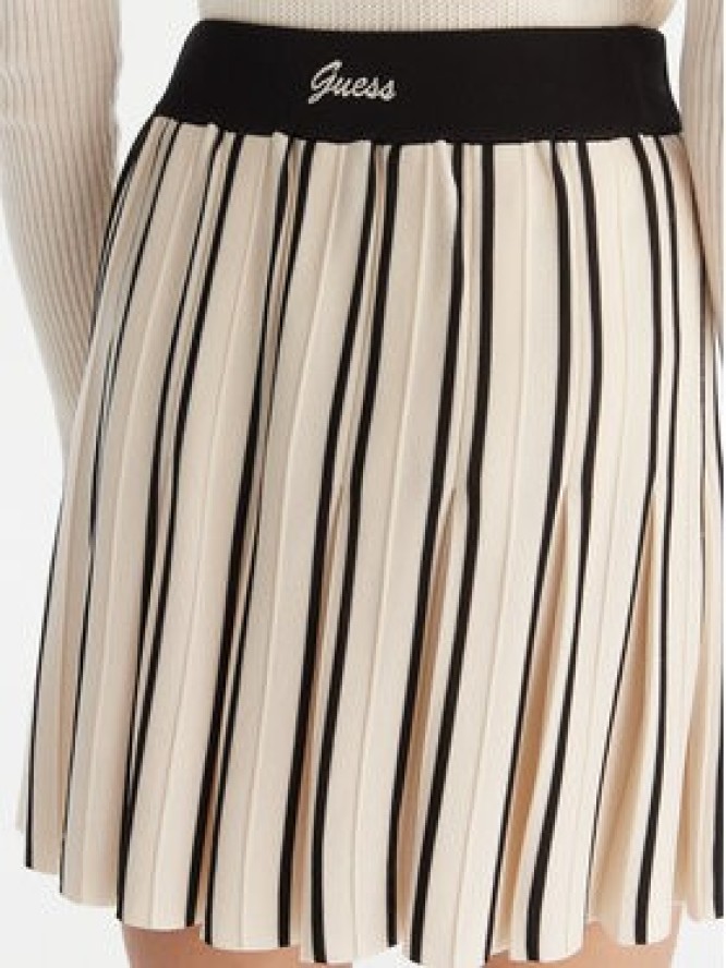 Guess Spódnica plisowana V5GD00 Z3D60 Écru Regular Fit