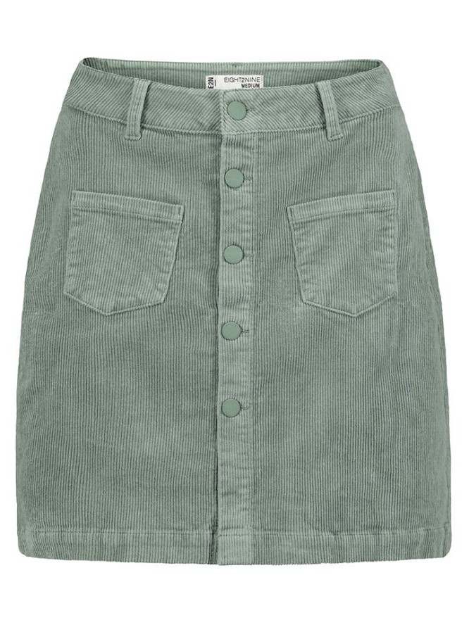 Eight2Nine Spódnica sztruksowa w kolorze zielonym rozmiar: M