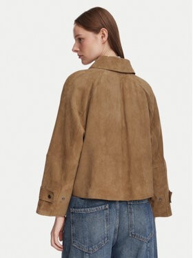 Weekend Max Mara Kurtka skórzana Abito 2625446061 Brązowy Regular Fit