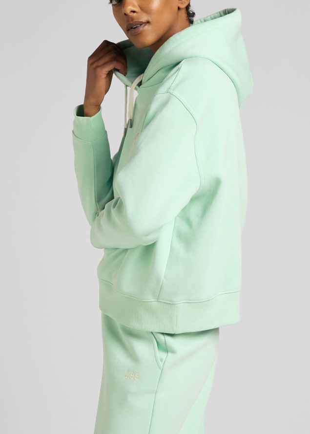 LEE ESSENTIAL HOODIE DAMSKA BLUZA LOGO SEAGLASS L53PLJ40 112320679