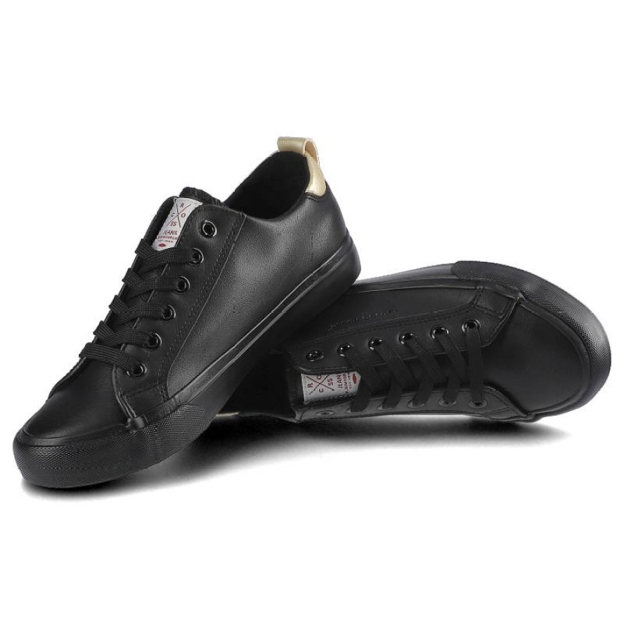 Czarne Trampki Cross Jeans Damskie Modne Półbuty