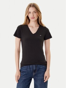 Tommy Jeans T-Shirt Tjw Skinny Stretch DW0DW09197 Czarny Slim Fit