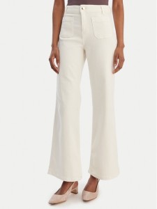 Marella Spodnie materiałowe Baschi 2615131251 Écru Regular Fit