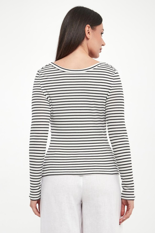 Longsleeve damski w paski Faro ECOALF