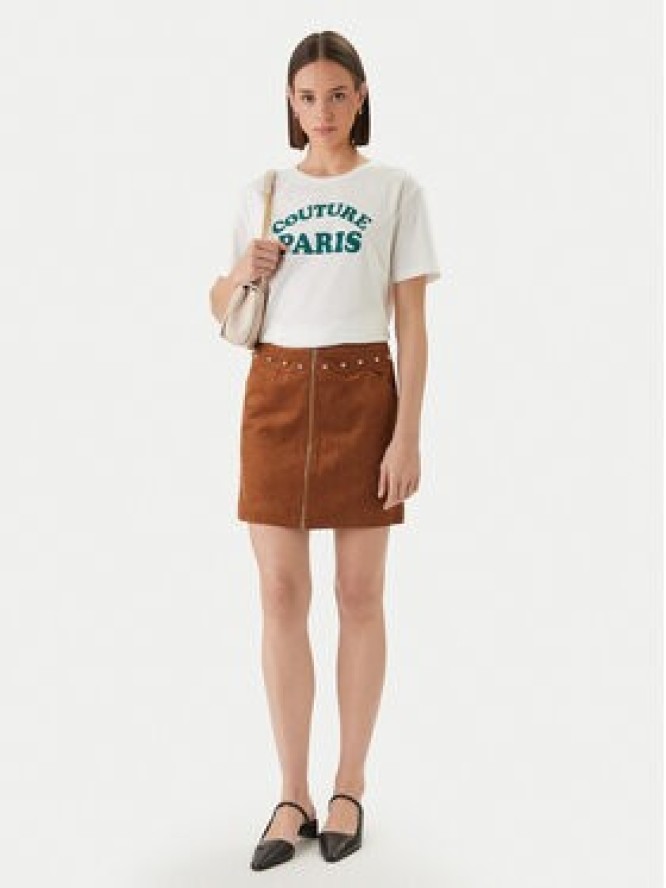 Morgan Spódnica z imitacji skóry 261-JCLAM Brązowy Regular Fit