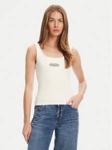 Guess Jeans Top W5YP35 KA0H1 Écru Regular Fit