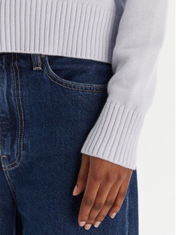 Calvin Klein Jeans Sweter Ck Embro Badge LV047D351G Błękitny Regular Fit