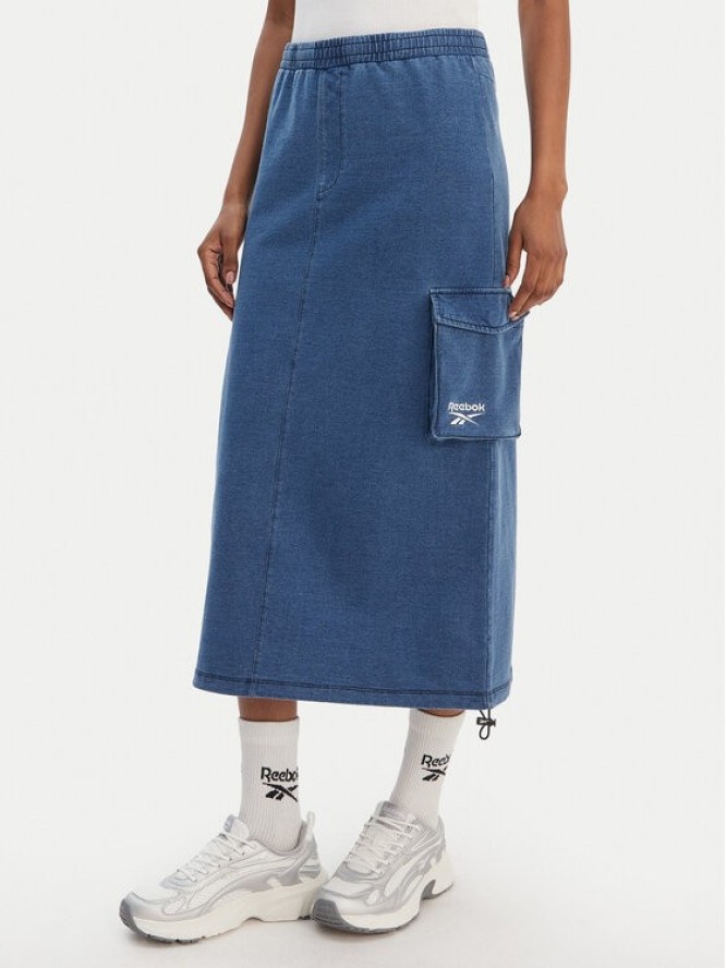 Reebok Spódnica midi Naida RK25487CCW Niebieski Regular Fit