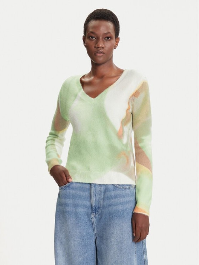 Desigual Sweter Oulu 25WWJF13 Zielony Regular Fit