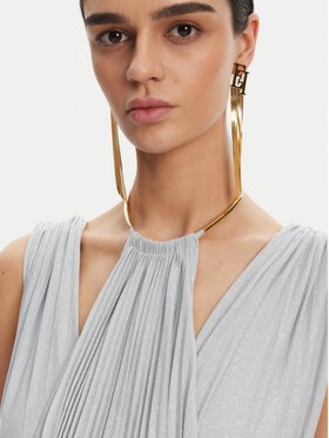 Elisabetta Franchi Sukienka wieczorowa AB-R21-52E2 Błękitny Regular Fit