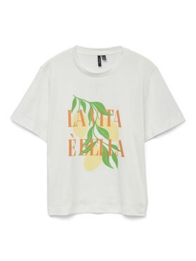 Vero Moda T-Shirt Sonna 10327143 Biały Regular Fit