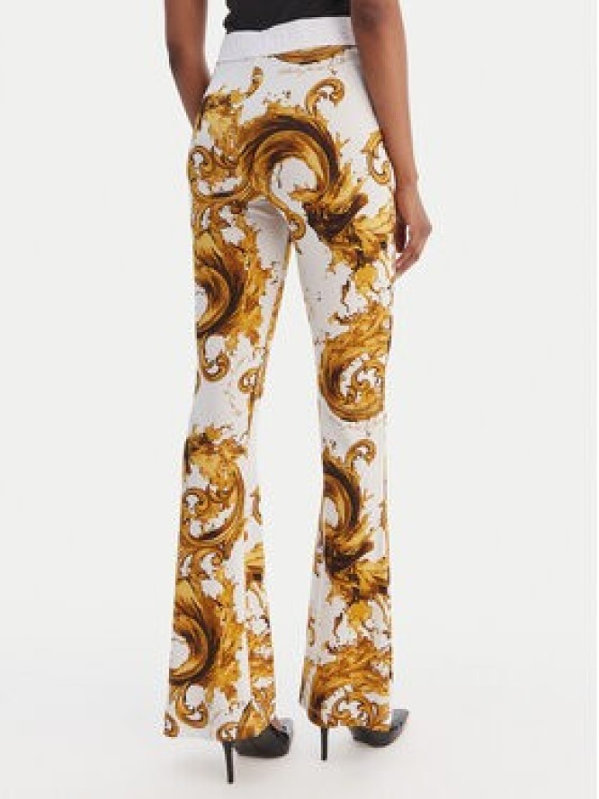 Versace Jeans Couture Legginsy 80HAC107 JS533 Biały Flare Fit