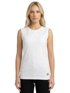 Elegancki damski T-shirt bez rękawów