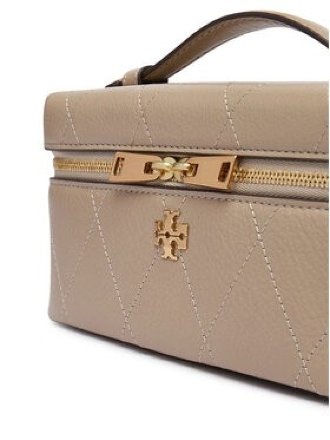 Tory Burch Torebka Charlie Quilted East-West Vanity Case 186036 Beżowy