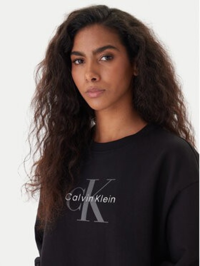 Calvin Klein Jeans Bluza Monologo LV047B234G Czarny Regular Fit