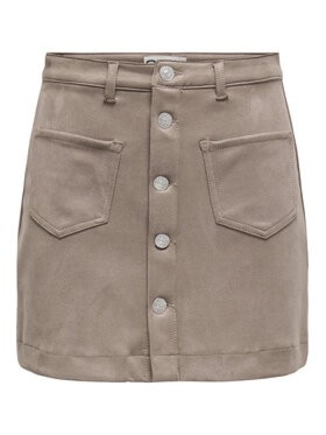 ONLY Spódnica z imitacji skóry Amazing 15351289 Beżowy Slim Fit