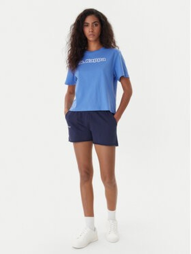 Kappa T-Shirt Frega 351M1KW Turkusowy Regular Fit