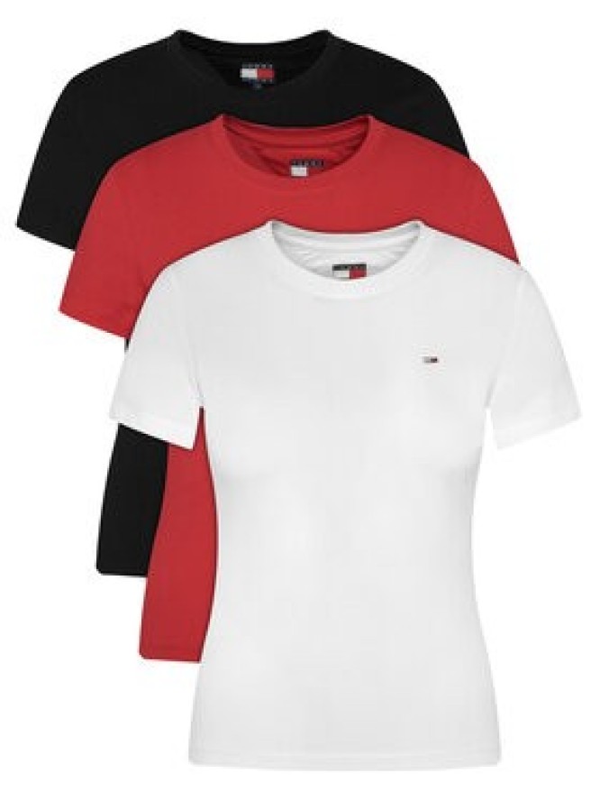 Tommy Jeans Komplet t-shirtów DW0DW22175 Kolorowy Slim Fit