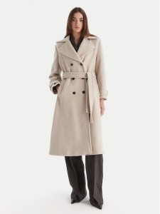 Marella Płaszcz wełniany Balcone 2523016112 Beżowy Regular Fit