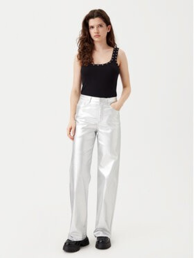 ONLY Jeansy Juicy 15331673 Srebrny Wide Leg