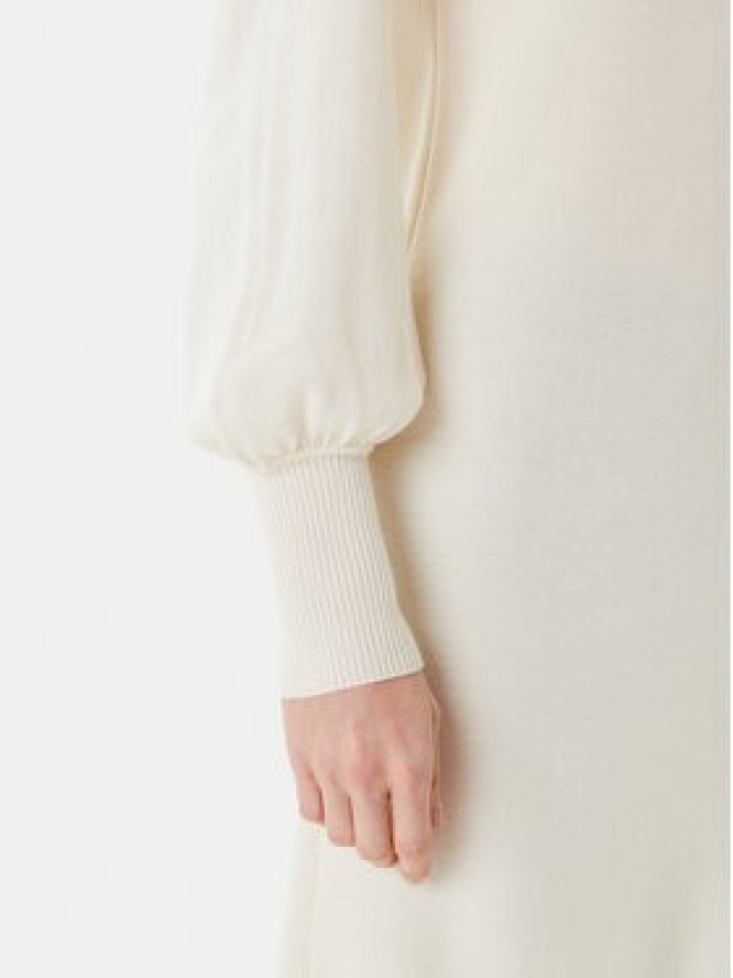 Luisa Spagnoli Sukienka dzianinowa Moduno 100056 Beżowy Regular Fit