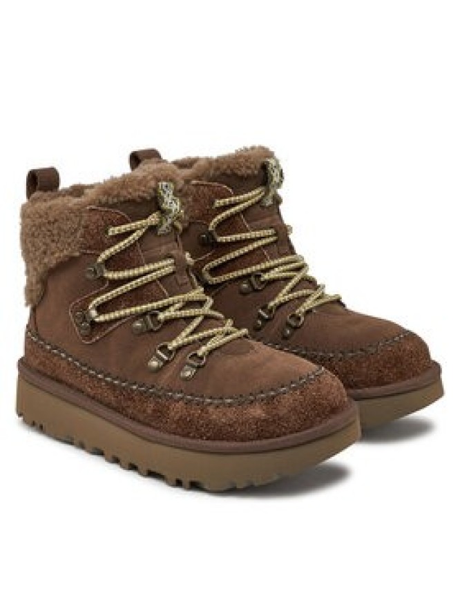Ugg Śniegowce W Classic Alpine Lace Up 1158271 Brązowy