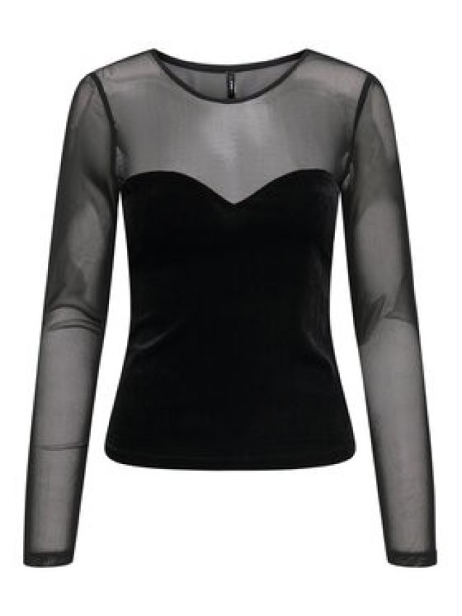 ONLY Bluzka Smooth 15360668 Czarny Slim Fit