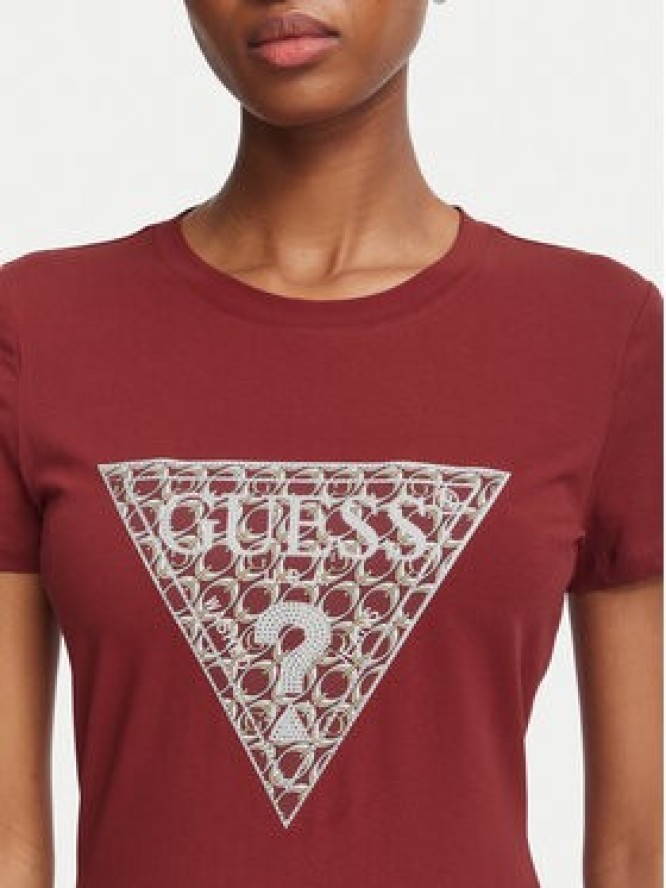 Guess T-Shirt W6BI61 K7948 Bordowy Regular Fit