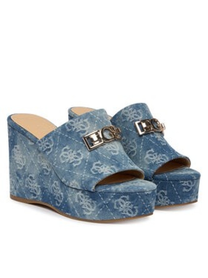 Guess Klapki FLJEV2 DEN04 Niebieski