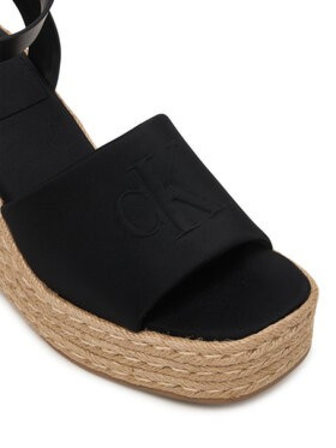 Calvin Klein Espadryle Wedge Espad 70 Neopr Mg HW0HW03014 Czarny