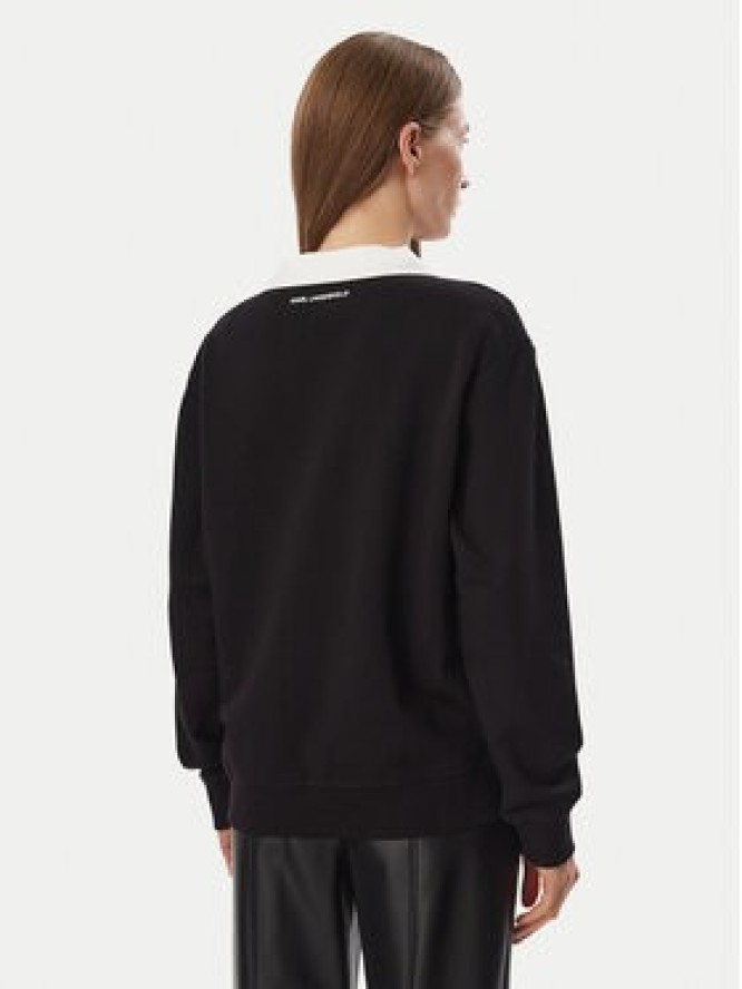 KARL LAGERFELD Bluza B4W20062 Czarny Regular Fit