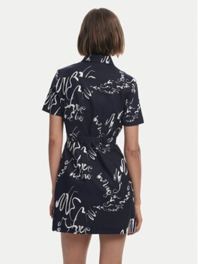 Desigual Sukienka koszulowa 25SWVW38 Czarny Regular Fit