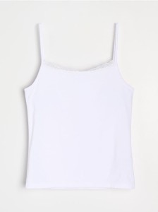 Bawełniany top - biały