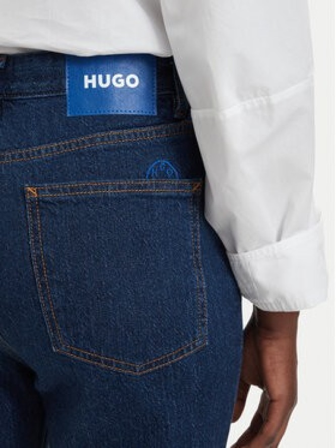 HUGO Jeansy Noe_B 50547418 Granatowy Mom Fit